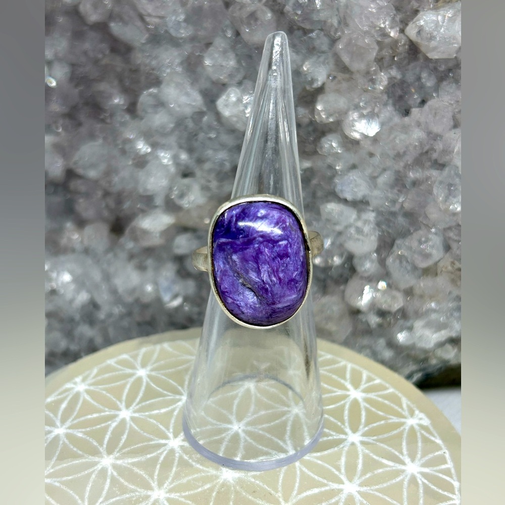 Charoite Sterling  Silver Ring